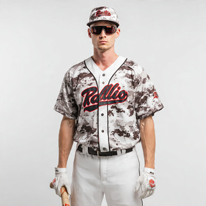 Oversize Striped Line Baseball Uniform Button <b>Down</b> Printed Baseball Jersey Tops Men Training Wear Soft Baseball Uniforms - Product Image 4