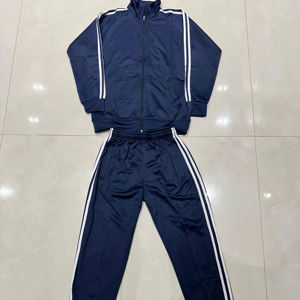 Ensemble de survêtement d'hiver pour homme avec veste à capuche zippée et pantalon respirant, style uni - Product Image 1