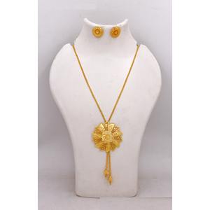Conjunto de collar con colgante de pendiente etíope, joyería chapada en oro para mujer para boda, fiesta de compromiso, gran regalo, Dubái, India, Nigeria - Product Image 6