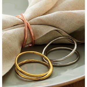 Flower Metal Stainless Steel Elegant Wedding Napkin <b>Ring</b> Party Hotel High Quality Round Napkin <b>Ring</b> for Wedding - Product Image 2