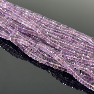 Natural Pink <b>Amethyst</b> Faceted Heishi Tyre Shape Gemstone Beads 5 To 6MM <b>Amethyst</b> Stone Beads For Jewelry Making From India Bulk - Product Image 2