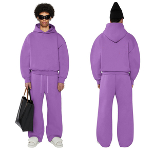 Sweat-shirts et survêtements pour hommes imprimés, personnalisés en usine OEM, de haute qualité, pour l'hiver, style streetwear, en molleton de coton lourd 400 GSM - Product Image 6