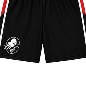 Men Black <b>Red</b> Basketball Uniform Set Jersey Shorts Sports Team Wear Athletic Training Match Apparel Performance Game Clothing - Product Image 6