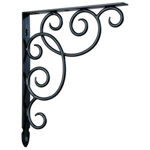 Modern Decorative Iron Shelf Bracket for <b>Floating</b> Wooden <b>Shelves</b> Bathroom Kitchen Living Room Furniture Support - Product Image 5