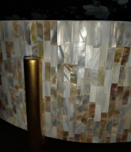 ILAHI's Bone Inlay <b>Table</b> Modern Design Agate Detailing <b>Storage</b> Portable Home Furniture - Product Image 3
