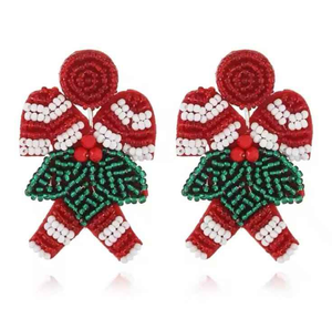 Pendientes colgantes con diseño de helado, el mejor diseño nuevo con bordado festivo y cuentas de semillas, joyería navideña de MULTI CRAFT - Product Image 5