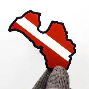 Parches de PVC 3D Personalizados con Mapas, Insignias de Goma con Logotipo de Bandera de País para Accesorios de Ropa - Product Image 1
