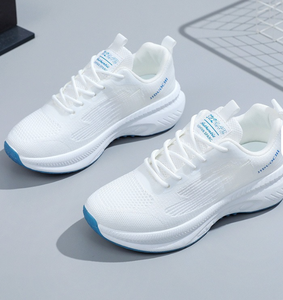 Zapatillas Deportivas de Malla para Mujer, Blancas y Rosas, Transpirables, Ligeras, con Entresuela de EVA y Suela de Goma, para Verano y Fitness - Product Image 2