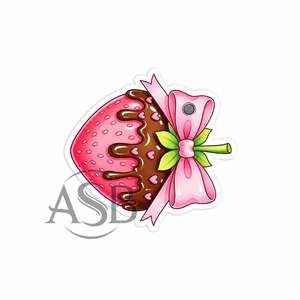 Strawberry Bow Lash Tile Acrylic Sustainable Eyelash Extension Palette Custom Logo <b>Chocolate</b> Covered Strawberry Lash Palette - Product Image 4