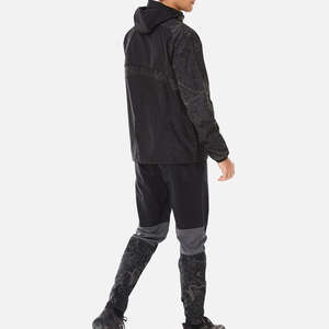 Custom Men's Casual <b>Reflective</b> Windbreaker Tracksuit Set 2-Piece Lightweight Waterproof Quick Dry Sports Jogging Suit Hooded - Product Image 3