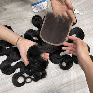 BEST SELL natural color weft hair extension <b>body</b> <b>wave</b> curly hair bundles Ready to Ship raw vietnamese hair - Product Image 6