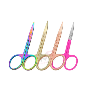 Tijeras de Manicura de Acero Inoxidable, Cuchilla Recta, Cortacutículas, Punta Afilada, Herramienta de Belleza, Mango Metálico, Orificio Redondo, Uso para Adultos - Product Image 2