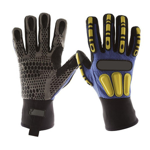 Protection contre les chocs de haute résistance, excellente résistance à l'huile et à l'eau, ajustement durable et confortable, et cuir synthétique Amara, gants de mécanicien. - Product Image 1
