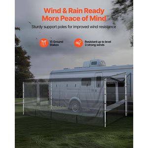 Tenda Parasole per Camper 18-19ft Compatibile con Tende da Sole con Finestre e Porta in Rete Ventilata - Product Image 6