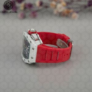 Reloj de Lujo para Hombre Charm_Jewells, Acero Inoxidable, Esfera de 40 mm, Correa de 20 mm, Bisel con Diamantes, Cierre Oculto con Botón, Movimiento Mecánico - Product Image 4