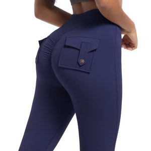Women's High Quality Gym Fitness Sports Pants Breathable Quick Dry Yoga <b>Leggings</b> with Elastic Waist & Solid Print <b>Patterns</b> - Product Image 3