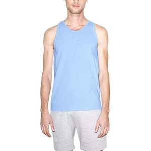 เสื้อกล้ามออกกำลังกายผู้ชาย ออกแบบเองได้ สีพื้น คุณภาพสูง 2026 ชุดกีฬา ผ้าฝ้าย โพลีเอสเตอร์ เสื้อกล้ามชาย - Product Image 4