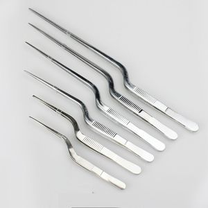 Pince à épiler en acier inoxydable à pointe fine et courbée, pince de cuisine, pince alimentaire, OEM - Product Image 1