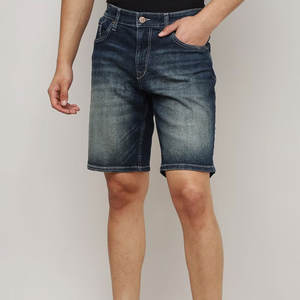 Pantalones Cortos de Mezclilla Ligeros 100% Algodón, Transpirables, de Secado Rápido, Estilo Urbano, para Hombre, Corte Contemporáneo, Casual - Product Image 1