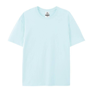 Camiseta de Manga Corta para Hombre, Cuello Redondo, Color Azul Claro, Corte Regular, Estilo Casual, Tejido de Punto, 100% Algodón - Product Image 1