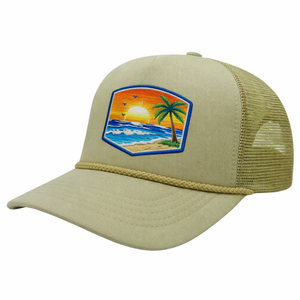 Wholesale Custom Logo High Quality 5 Panel Rope Trucker Hat <b>Vintage</b> Woven Patch Mesh <b>Cap</b> High Quality For Men And Women - Product Image 1