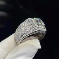 Vana Jewels Bague Homme Hip Hop Champion Personnalisée en Argent Sterling 925 Sertie de Pierres avec Sertissage à Griffes, Cadeau
