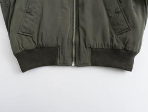 Chaqueta Bomber de Manga Larga con Cuello Mandarín, Estilo Europeo Americano, Nueva Moda para Mujer, con Cierre y Estampado Invernal - Product Image 3