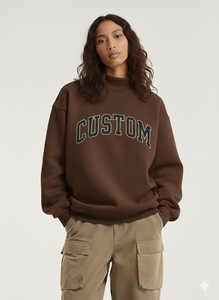 OEM Service <b>Dropped</b> Shoulder Long Autumn Winter Casual Wear Oversized Mock Neck Fleece Sweatshirt Eco-Friendly Customizable - Product Image 4