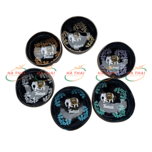 Juego de Cuencos de Coco con Incrustaciones de Nácar, Artesanía Ecológica, Decoración Sostenible para el Hogar, Juego de Regalo - Product Image 5