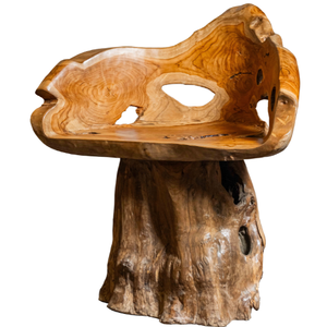 ARTERRA Muebles Hechos a Mano de Primera Calidad, Juego de Mesa de Raíz de Teca Antigua de Diseño Moderno para Patio, Sillones Esculpidos - Product Image 1