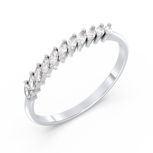 แหวนเงินแท้ 925 REYES แบบสั่งทำพิเศษ สำหรับงานหมั้นและงานแต่งงาน ประดับเพชรโมอิสซาไนต์ทรงมาร์คีส์ 0.26 กะรัต เครื่องประดับคุณภาพสำหรับผู้หญิง เหมาะสำหรับงานปาร์ตี้ - Product Image 2