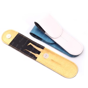 Pince à épiler en acier inoxydable de précision pour extensions de cils, séparation naturelle pour une prise parfaite des cils, emballage en pochette - Product Image 4