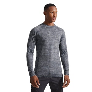 Camisetas de Gimnasio de Manga Larga para Hombre, Personalizadas OEM, Lisas, al por Mayor, Cuello Redondo, Corte Ajustado, Ligeras, 200 Gsm, para Entrenamiento - Product Image 2