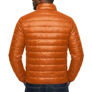 Men Puffer Jacket Lightweight Quilted Full <b>Zip</b> Stand Collar Padded Jogging Active Breathable Custom OEM Wholesale Manufacturer - Product Image 2