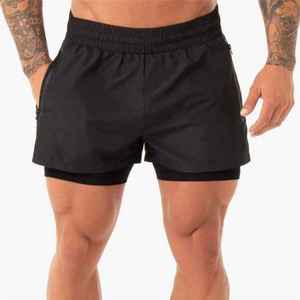 Pantalones Cortos Deportivos para Hombre, de Verano, para Gimnasio, Fitness, Secado Rápido, Transpirables, Elásticos, para Entrenamiento, Deportes al Aire Libre, Correr, Doble Capa - Product Image 4