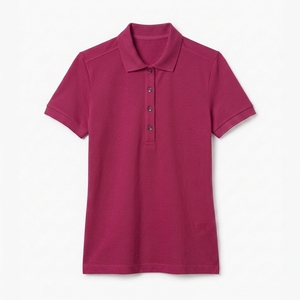 Trendy Short Sleeve Women Polo Shirts Fashion Casual 100% Cotton Women Regular Fit Polo Shirts for Women - Product Image 1