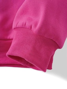 Sudadera con Capucha Rosa Unisex con Cierre y Diseño de Alas de Ángel con Pedrería, Forro Polar, Estilo Casual, Holgada, para Otoño - Product Image 5