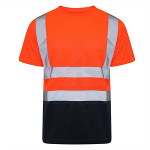 Men's High Visibility Short Sleeve Reflective Safety Hi Vis T Shirt Work <b>Polo</b> T Shirts Custom workwear - Product Image 1