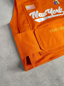 Gilet tactique en coton orange pour hommes, style camouflage, haute visibilité, vêtements de travail, chasse et mode streetwear hip-hop - Product Image 3