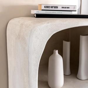 Librería Vandana Maxima Arista blanca con efecto hormigón y acabado madera - Product Image 5