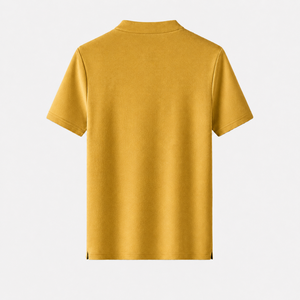 Nuevo Polo de Lino Tejido Liso Personalizado, Textura Cómoda, Cuello Pequeño Elegante, Manga Corta para Uso Casual - Product Image 4