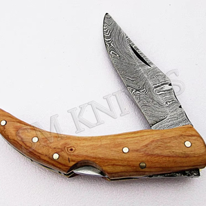 Navaja plegable de Damasco hecha a mano personalizada (smf20) - Product Image 2