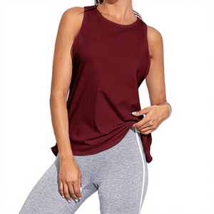 Camiseta sin mangas informal para mujer, chaleco de punto transpirable con cuello redondo profundo, bordado 3D, 180g, color liso - Product Image 5