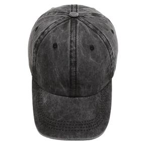 2025 Vintage de alta calidad 100% algodón Jean gorra de béisbol logotipo personalizado bordado 6 paneles lavado aspecto desgastado - Product Image 4