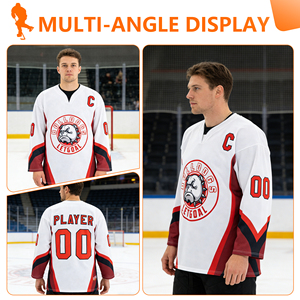 Jersey de Hockey Transpirable de Alta Calidad, Diseño Personalizado, Uniformes Profesionales de Hockey sobre Hielo, Poliéster/Algodón, Secado Rápido, Unisex, Adulto - Product Image 2