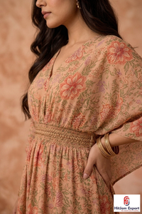 Women Printed <b>Kaftan</b> Dress Loose Fit Wear <b>Summer</b> Cover Up Island Resort Style Lightweight Fabric Bulk Supply - Product Image 2