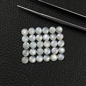 Haute qualité naturel blanc 4mm pierre de lune Cabochon lisse pierres précieuses calibrées en vrac pour la fabrication de bijoux approvisionnement en gros - Product Image 2