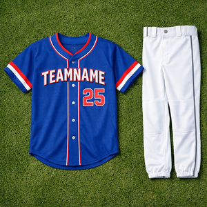 Uniforme de Béisbol Personalizado para Equipos y Ligas, de Secado Rápido, Transpirable, 100% Poliéster, con Nombre y Número del Jugador Bordados - Product Image 1