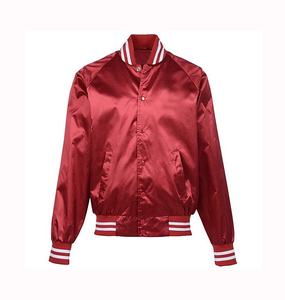Chaqueta Varsity de Invierno para Hombre, Plateada, Satinada, Impermeable, 100% Poliéster, 280g, Corte Regular, Cuello Alto, Ribete Negro, Cierre con Botones de Cuerno - Product Image 1