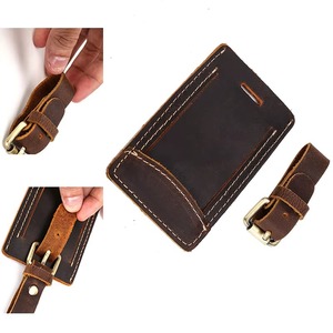 High-Density Genuine Leather Travel Tags Weather Resistant Top-Grain Leather Suitcase <b>ID</b> <b>Holders</b> LTG-0354 - Product Image 2